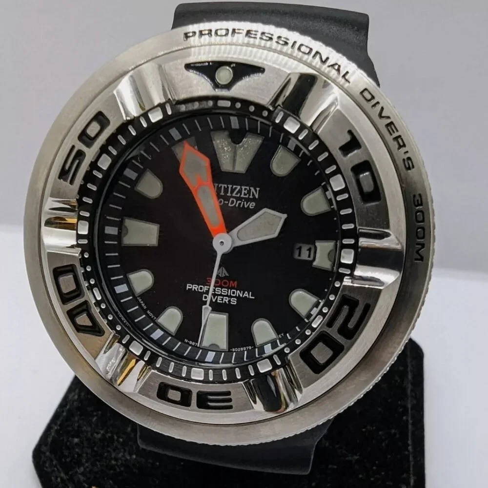 Citizen Promaster Black Dial Dive Watch Polyurethane Band